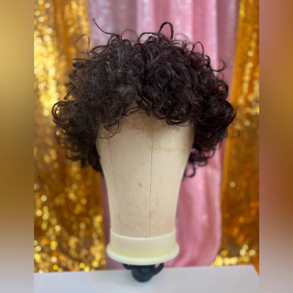 Cute & Chic Short Curly Full Cap Virgin Human Hair Wig